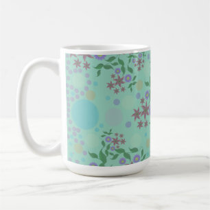 Custom Cute Kidcore Confetti Floral & Vine Pattern Coffee Mug