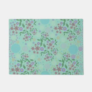 Custom Cute Kidcore Confetti Floral & Vine Pattern Doormat