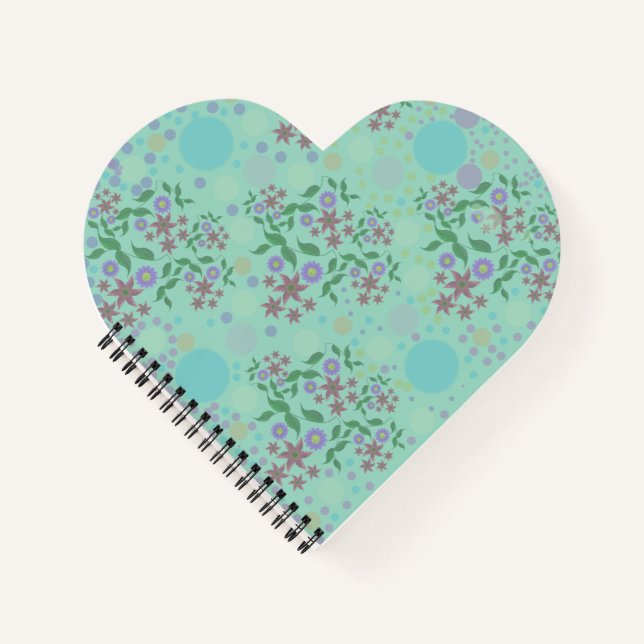 Custom Cute Kidcore Confetti Floral & Vine Pattern Notebook (Front)
