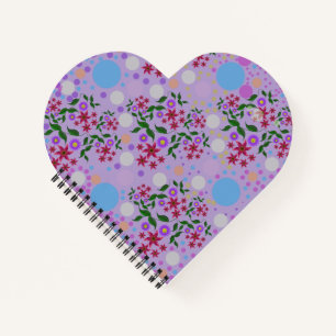 Custom Cute Kidcore Confetti Floral & Vine Pattern Notebook