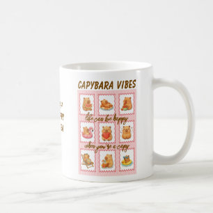 Custom Cute Life is Happy as Capy CAPYBARA VIBES  Coffee Mug