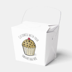 Custom Cute Mini Muffin Custom Text Favour Box