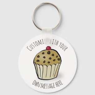Custom Cute Mini Muffin Key Ring
