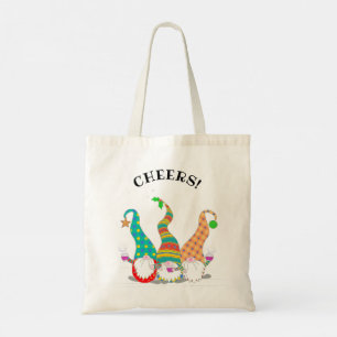 Custom Cute Nordic Gnomes Celebrating Tote Bag