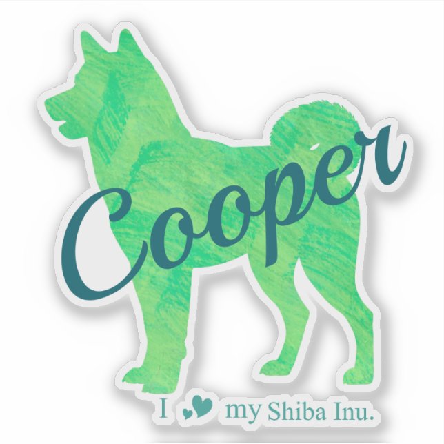 Custom Cute Pastel Green Color Shiba Inu – Dog (Front)