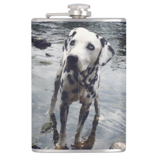 Custom Cute Pet Friend Photo Upload Dog Image Hip Flask