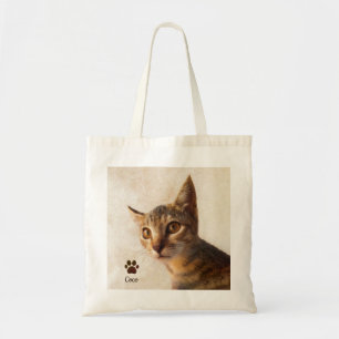 Custom Cute Pet Kitten Cat Dog Photo Template Tote Bag