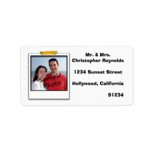 Custom Cute Photo Return Address Label