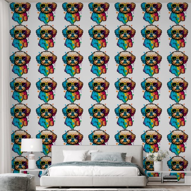 Custom Cute Puppy Kid's Room  Wallpaper (Bedroom)
