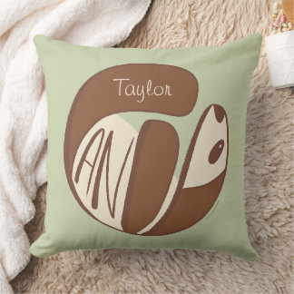 Custom Cute Rolling Big Panda Bear Nursery Cushion