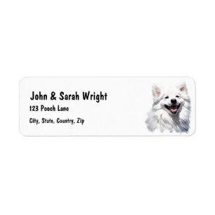 Custom Cute Samoyed Dog Address Label