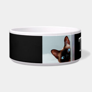 Custom Cute Siamese Cat Pet Bowl