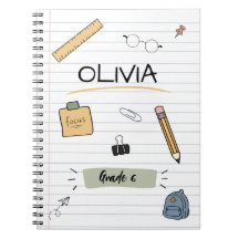 Custom Cute Sketch Doodles Kids Back To School
