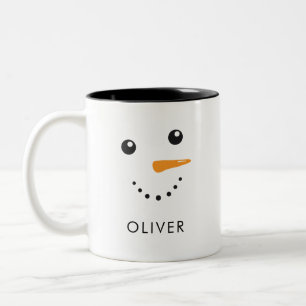 Custom Cute Snowman Face Mug