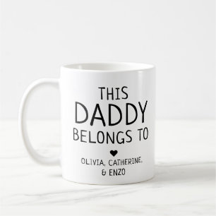 Custom Cute This Daddy Belongs to Father's Day Coffee Mug