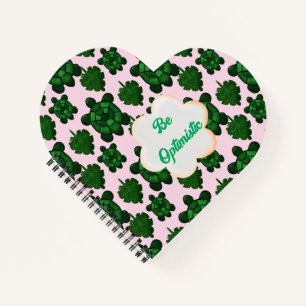Custom Cute Turtle Leaves Seamless Pattern,  Notebook