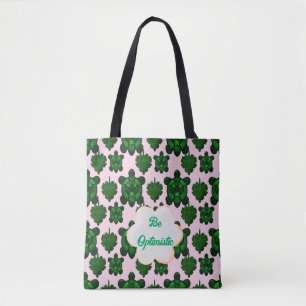 Custom Cute Turtle Leaves Seamless Pattern,  Tote Bag