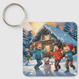 Custom Cute Two Photo Double Sided Personalised Key Ring