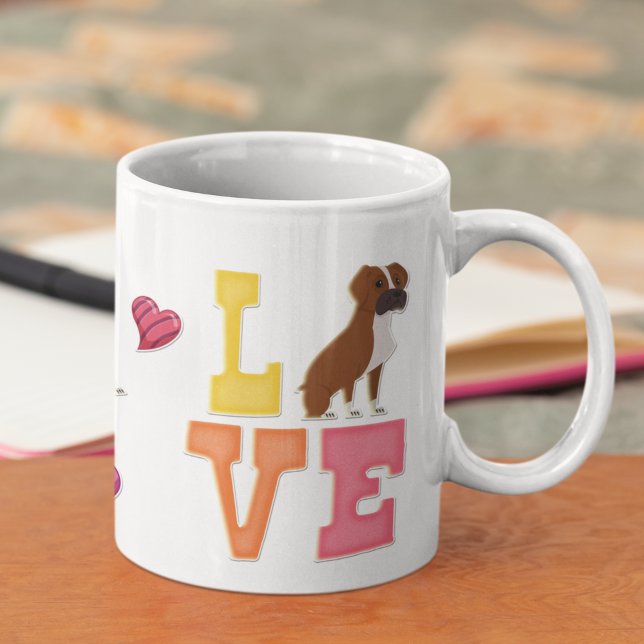 Custom Cute Valentine's Day Boxer Lover Gift Coffee Mug (Creator Uploaded)