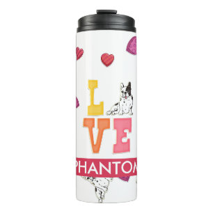 Custom Cute Valentine's Day French Bulldog Dog Thermal Tumbler