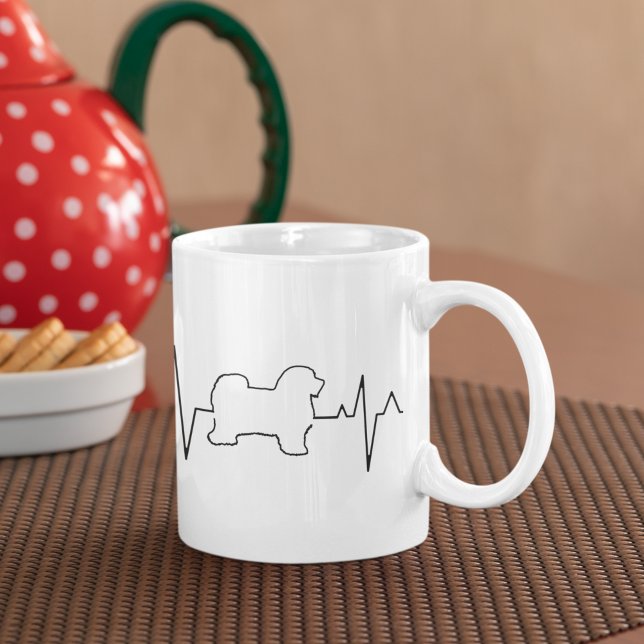 Custom Cute Valentine's Day Theme Heartbeat Dog Coffee Mug (Creator Uploaded)