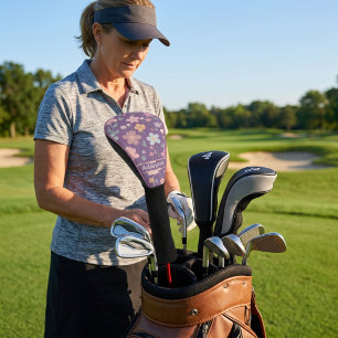 Custom Cute Vintage Floral Gifts for Women Golfers Golf Head Cover