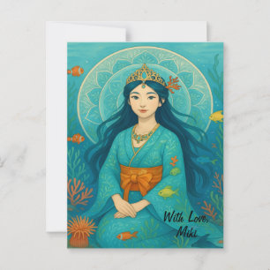 Custom Cute Whismusical Underwater Princess  Postcard