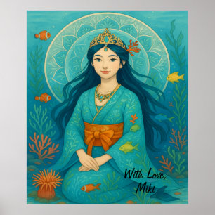 Custom Cute Whismusical Underwater Princess  Poster