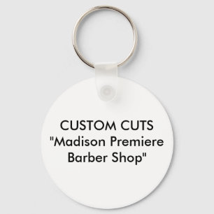CUSTOM CUTS"Madison Premiere Barber Shop" Key Ring