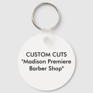 CUSTOM CUTS"Madison Premiere Barber Shop" Key Ring