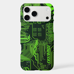 Custom Cyber Green PCB Circuit Board Tech Art