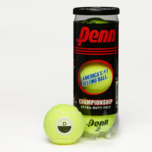 Custom 'D' Monogram Penn Sport Championship Gear Tennis Balls