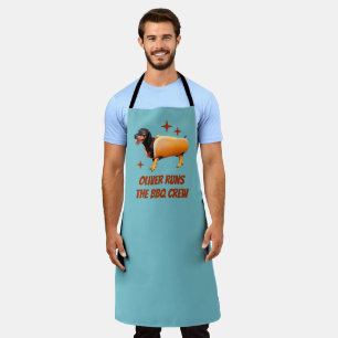 Custom Dachshund BBQ Crew Funny Wiener Dog Apron