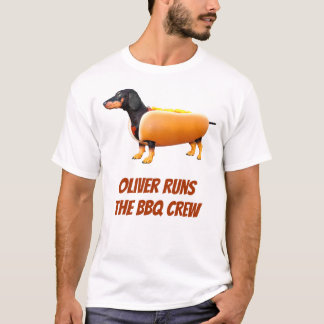 Custom Dachshund BBQ Crew Funny Wiener Dog T-Shirt