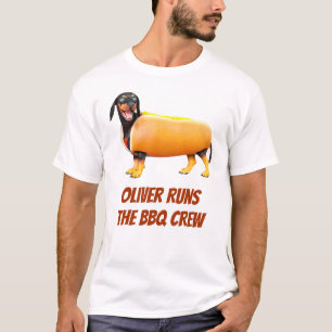 Custom Dachshund BBQ Crew Funny Wiener Dog T-Shirt