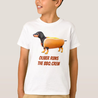 Custom Dachshund BBQ Crew Funny Wiener Dog T-Shirt