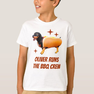 Custom Dachshund BBQ Crew Funny Wiener Dog T-Shirt