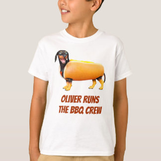 Custom Dachshund BBQ Crew Funny Wiener Dog T-Shirt