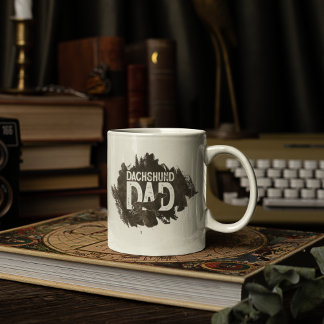 Custom Dachshund Dad Father's Day Dog Lover Coffee Mug