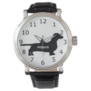 CUSTOM Dachshund Dog Silhouette Watch