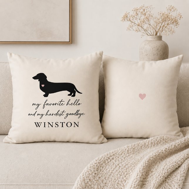 Custom Dachshund Memorial | Dog Loss Keepsake Cushion (Creator Uploaded)