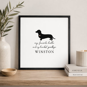 Custom Dachshund Memorial Minimalist Dog Quote Poster