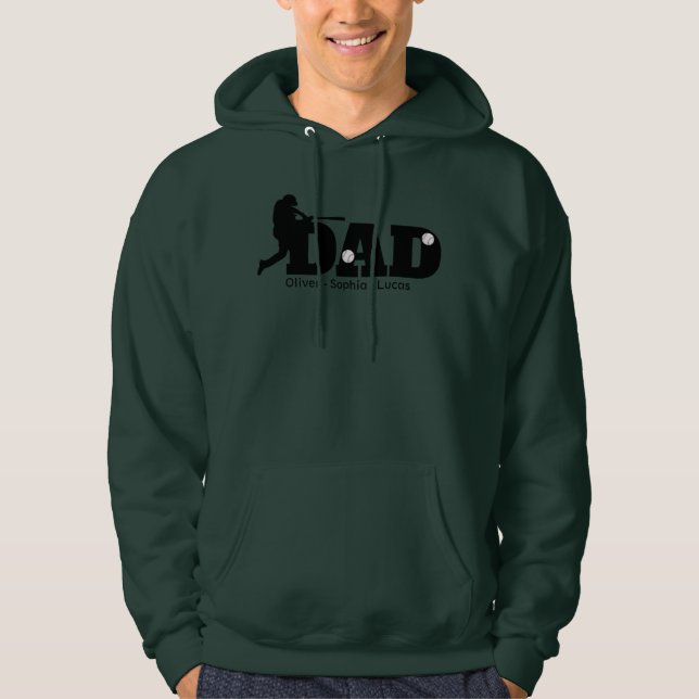 Custom Dad Baseball  Hoodie (Front)