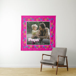 Custom Dad Daughter Son Family Photo Keepsake Tapestry
