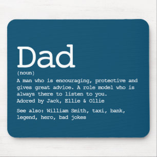 Custom Dad Definition Father's Day Blue Mouse Mat