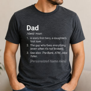 Custom Dad Definition Minimalist Dictionary art T-Shirt