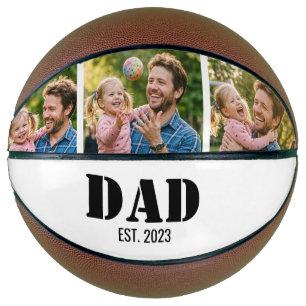 Custom Dad Est. Year Photo 3-Picture Keepsake Basketball