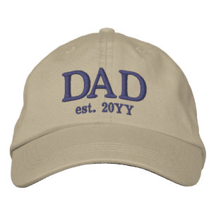 Custom Dad Established New Dad Gift Embroidered Hat
