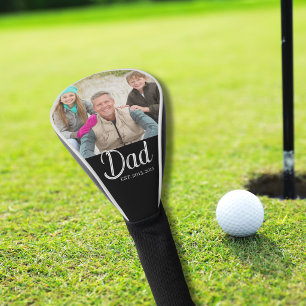Custom Dad Established Photo Golf Head Cover