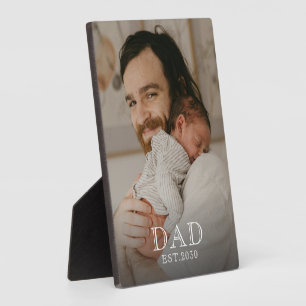Custom Dad Established Photo Plaque